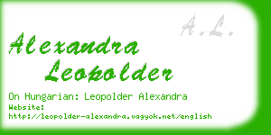 alexandra leopolder business card